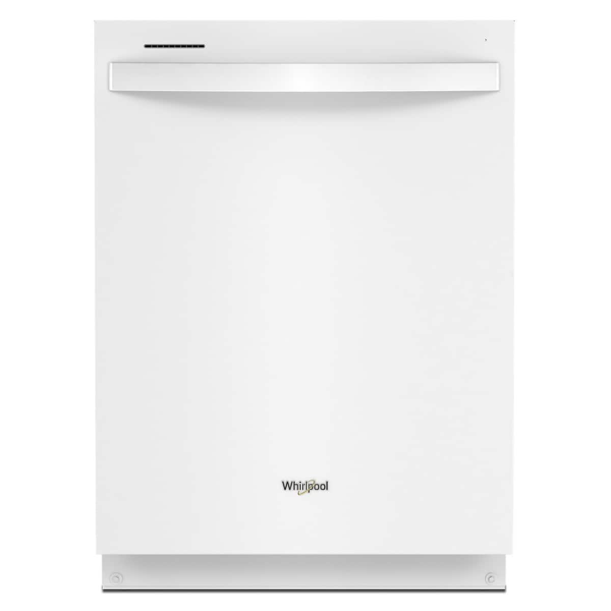 Front. Whirlpool - Whirlpool - 24” Stainless Steel Dishwasher with AI Intelligent Wash - 47 dBA .- White - White.