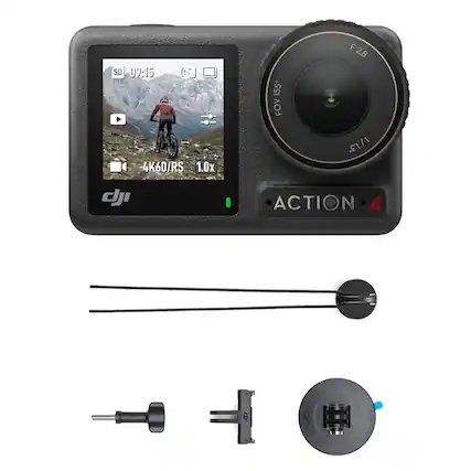 SD 09:15 4K60/RS 1.0x
155 FOV
F 2.8 1/1.3
dji
ACTION 4