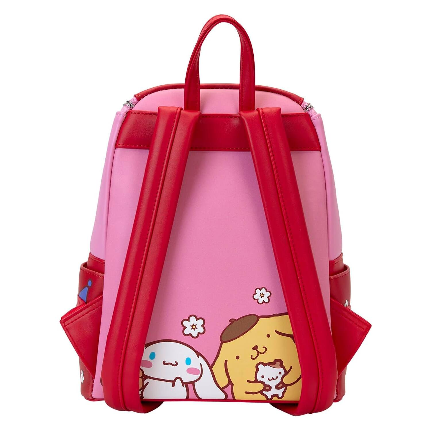 Alt View 4. LoungeFly - Loungefly Sanrio Hello Kitty & Friends Pink Mini Faux Leather Shell Backpack - Multicolored.