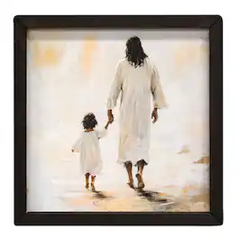 BreeBe - Walking With Jesus Box Frame - 12" - Multi