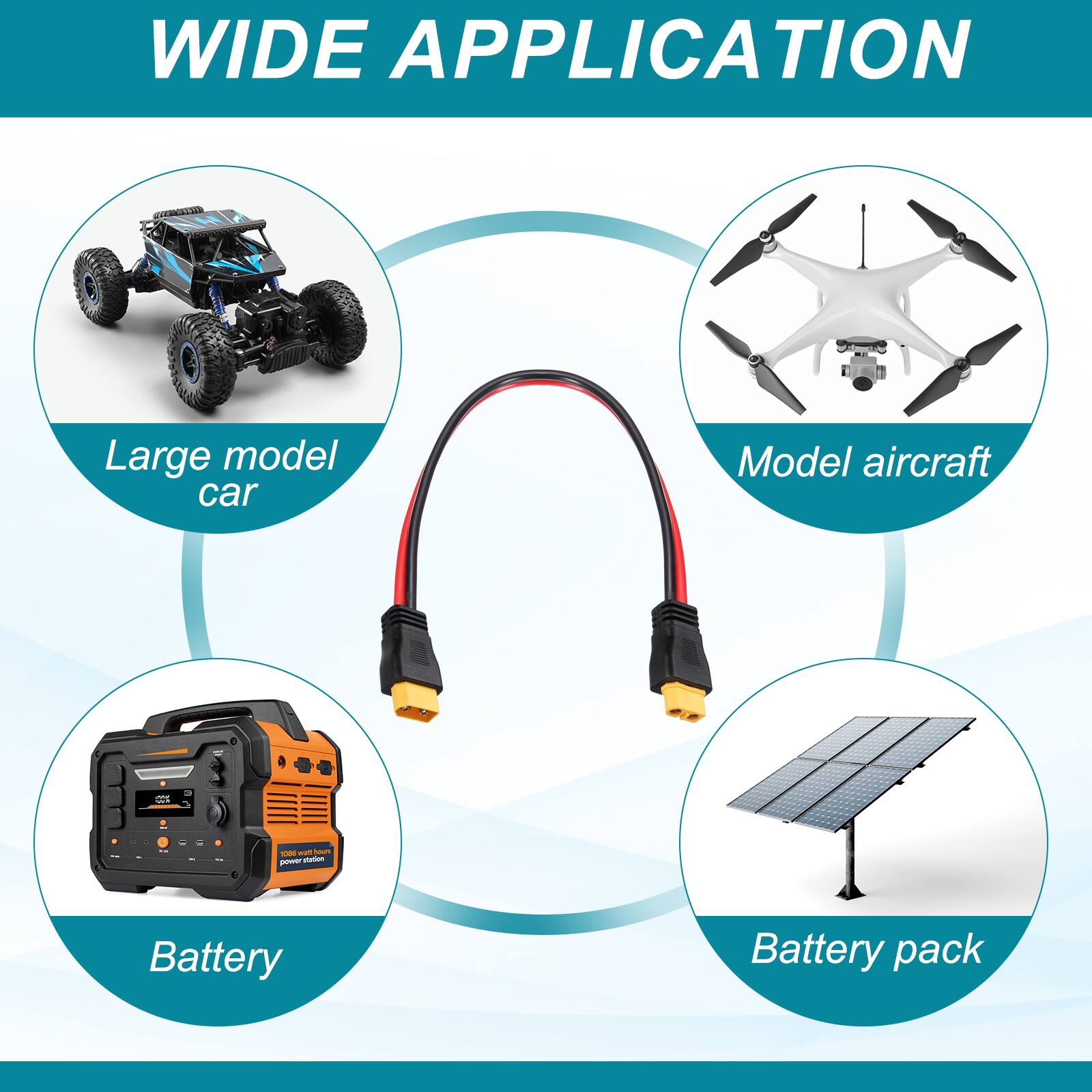 WIDE APPLICATION

- Large model car
- Model aircraft
- Battery
- Battery pack