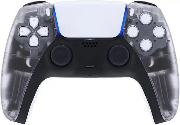 Front. ProControllers - Custom Wireless Controller for PS5 - Clear.