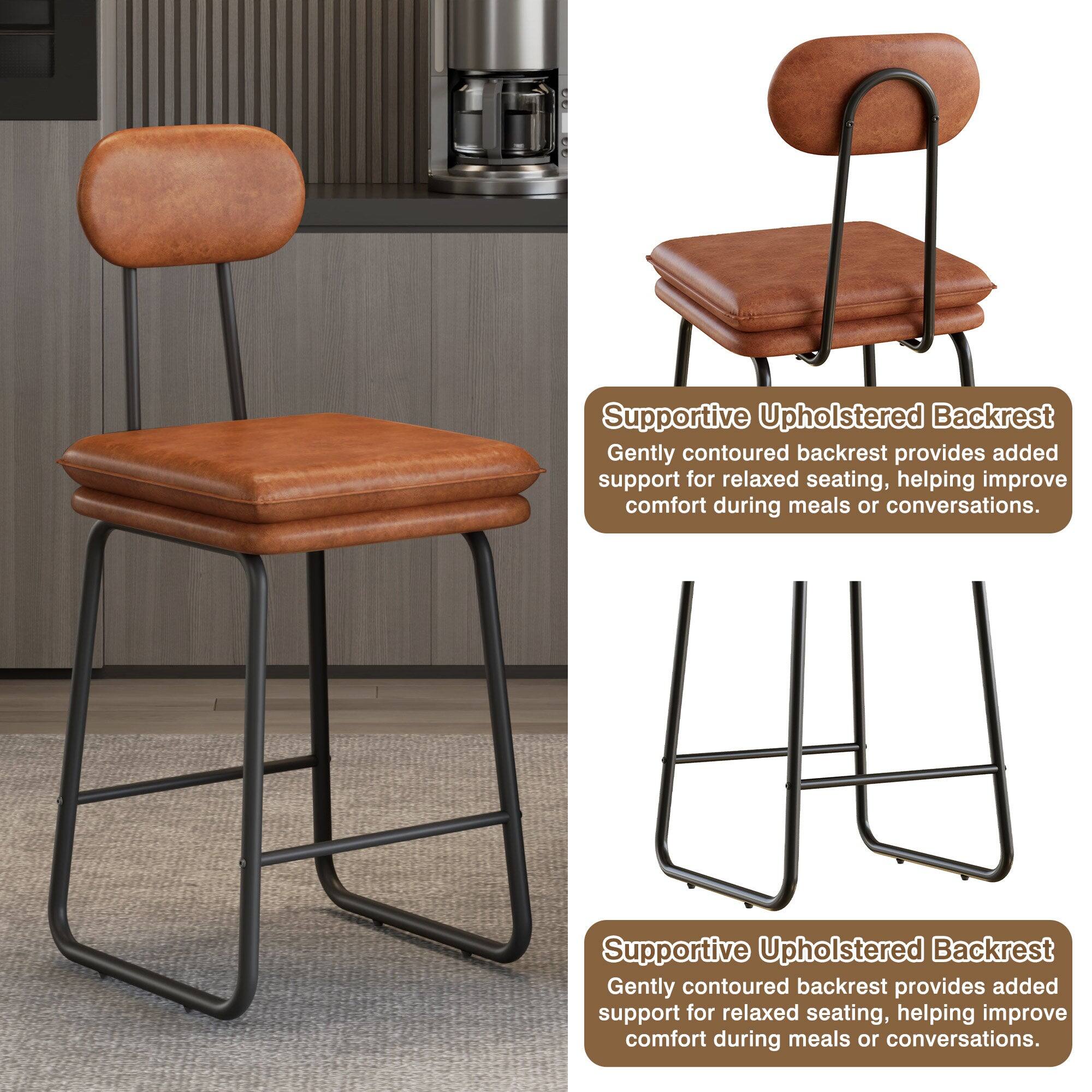 Supportive Upholstered Backrest  
Gently contoured backrest provides added support for relaxed seating, helping improve comfort during meals or conversations.