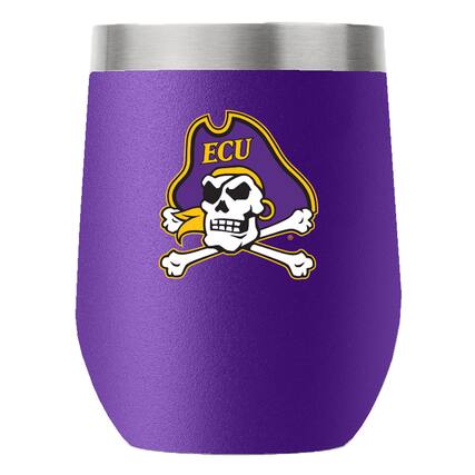 Front. Gametime Sidekicks - ECU Pirates 12oz. Stemless Tumbler - Multicolor.