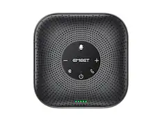 Front. EMEET - EMEET M0 Plus Wireless Speakerphone, 4-Mic 360° Pickup, VoiceIA 4.2 Noise Cancel, Daisy-Chain 16, BT 5.0 - Black.