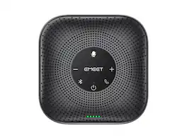 EMEET - M0 Plus Wireless Speakerphone, 4-Mic 360° Pickup, VoiceIA 4.2 Noise Cancel, Daisy-Chain 16, BT 5.0 - Black