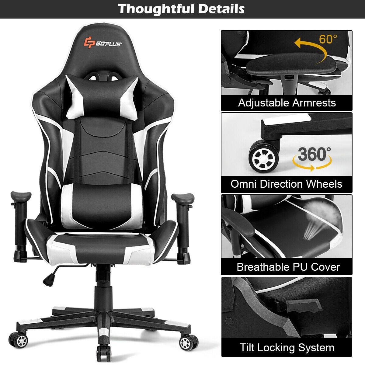 Thoughtful Details

- Adjustable Armrests
- 360° Omni Direction Wheels
- Breathable PU Cover
- Tilt Locking System