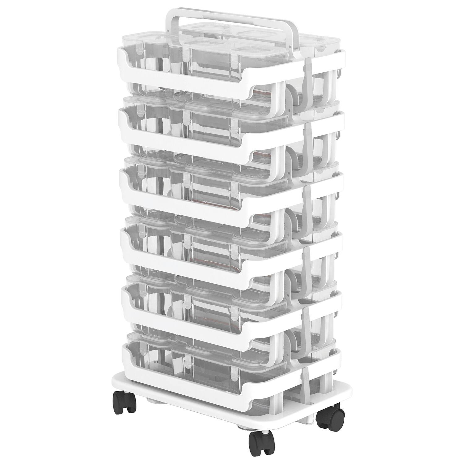 Alt View 7. Deflecto - Stack 'N Go Caddy Wheel Base - White.