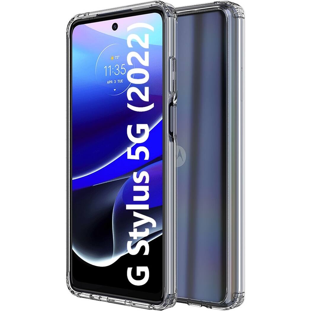 Alt View 11. SaharaCase - Hybrid-Flex Hard Shell Series Case for Motorola Moto G Stylus 5G (2022) - Clear.