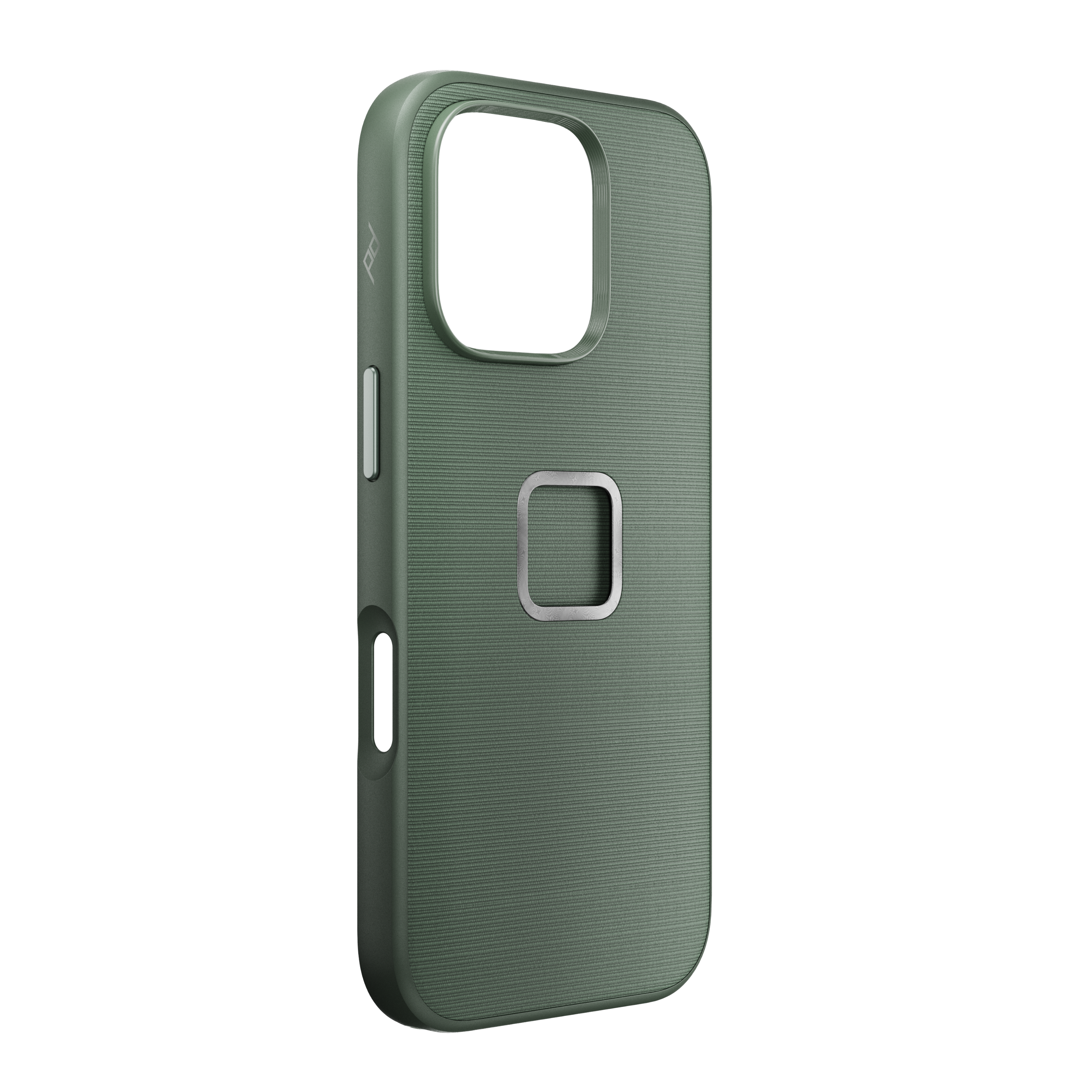 Angle. Peak Design - Everyday Fabric Case for iPhone 16 Pro - Sage.
