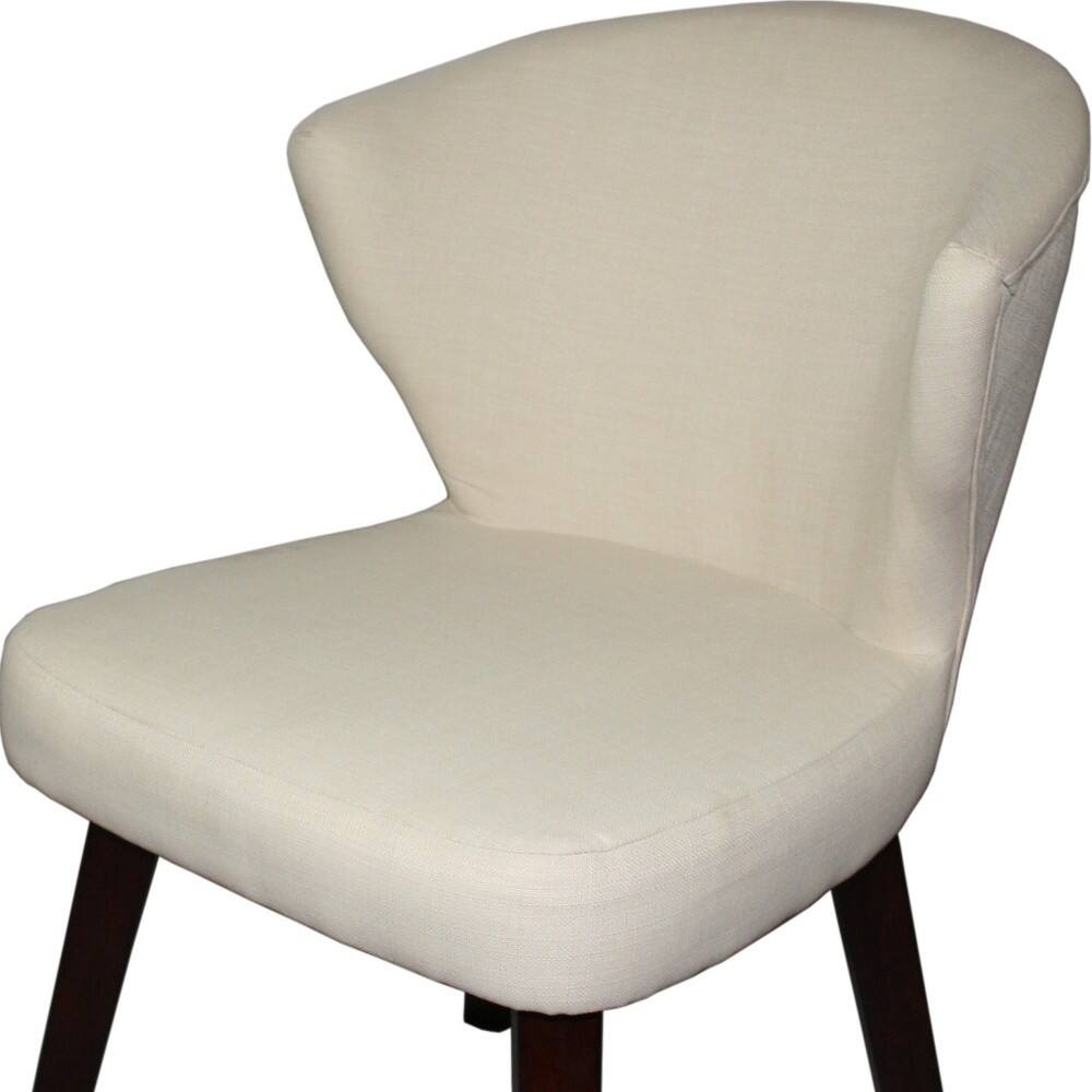 Left. Hivvago - Hivvago 21 Inch Linen Blend Side Chair - Cream.