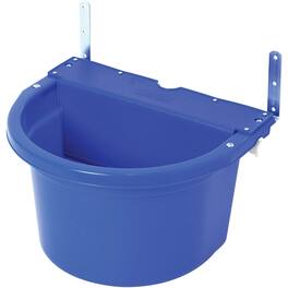 Little Giant - 20 Quart Heavy Duty Mountable Plastic Fence Feeder Bucket - Blue