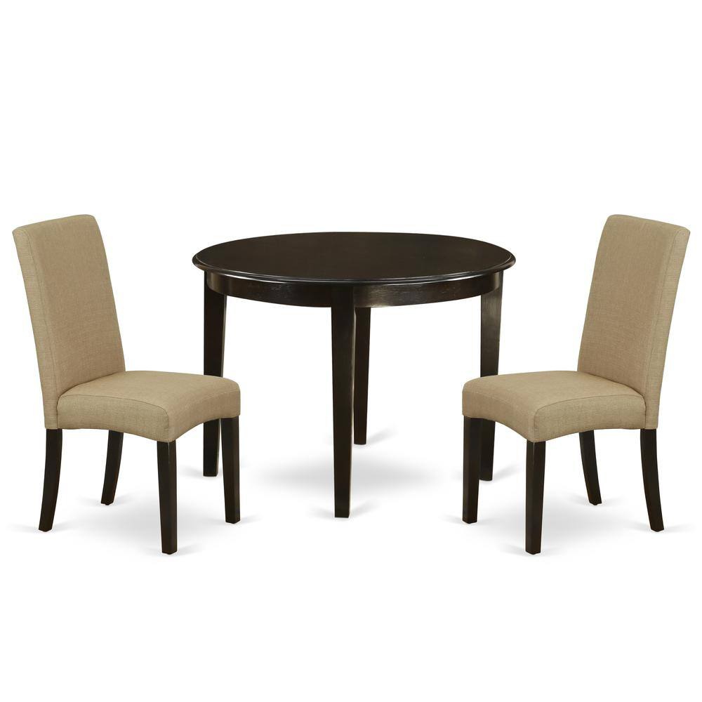 Back. East West Furniture - Dining Room Set Cappuccino - Brown.