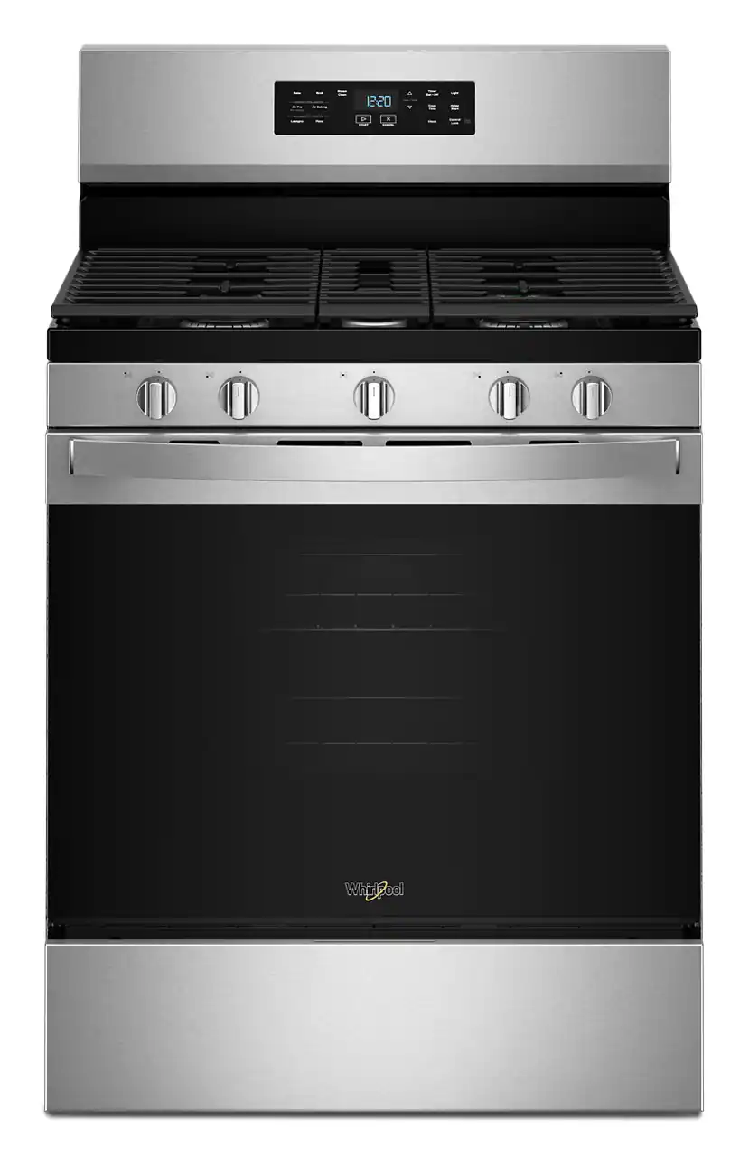 Whirlpool - 5.0 Cu. Ft. Freestanding Gas Convection Range with Air Cooking Technology and Steam Clean - Stainless Steel