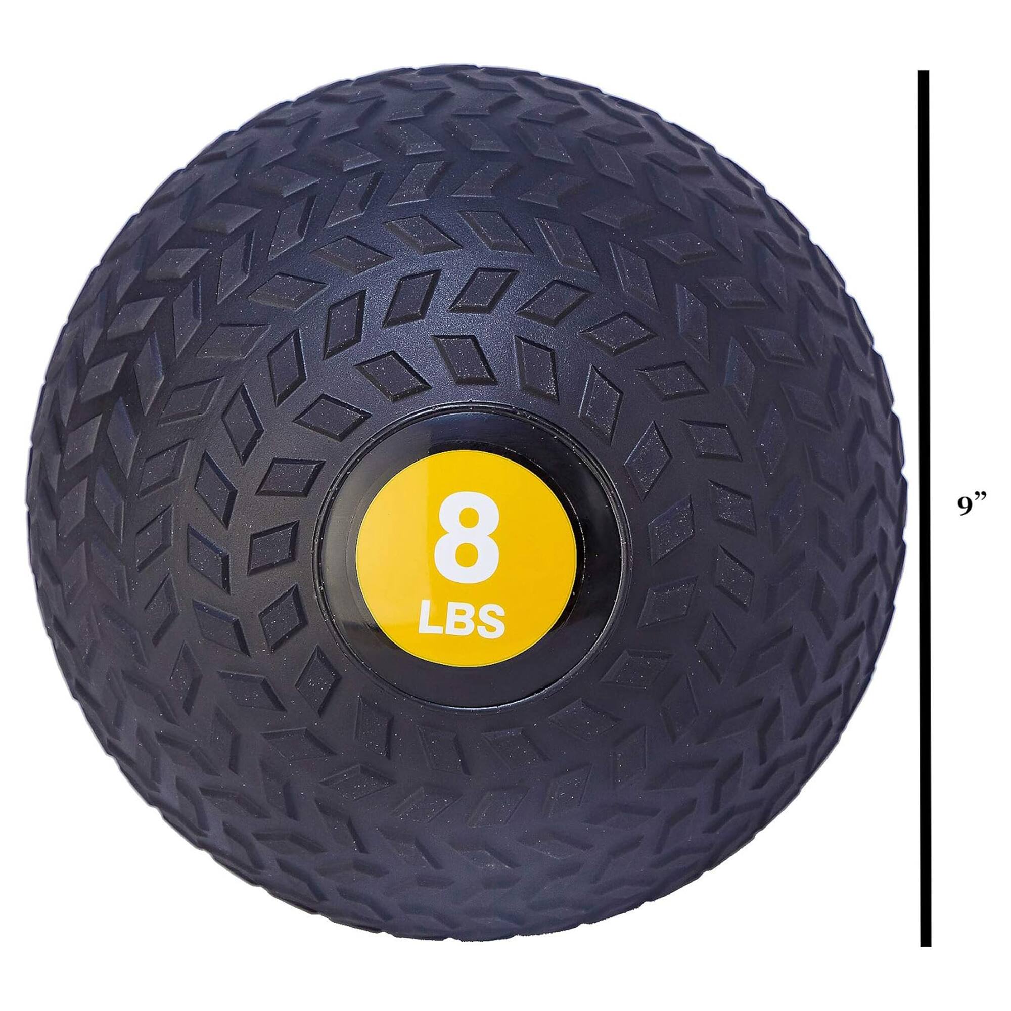 Alt View 10. Fitvids - Fitvids 8 Pound Weighted Medicine Ball for Home Gym Training and Fitness, Yellow - Yellow.
