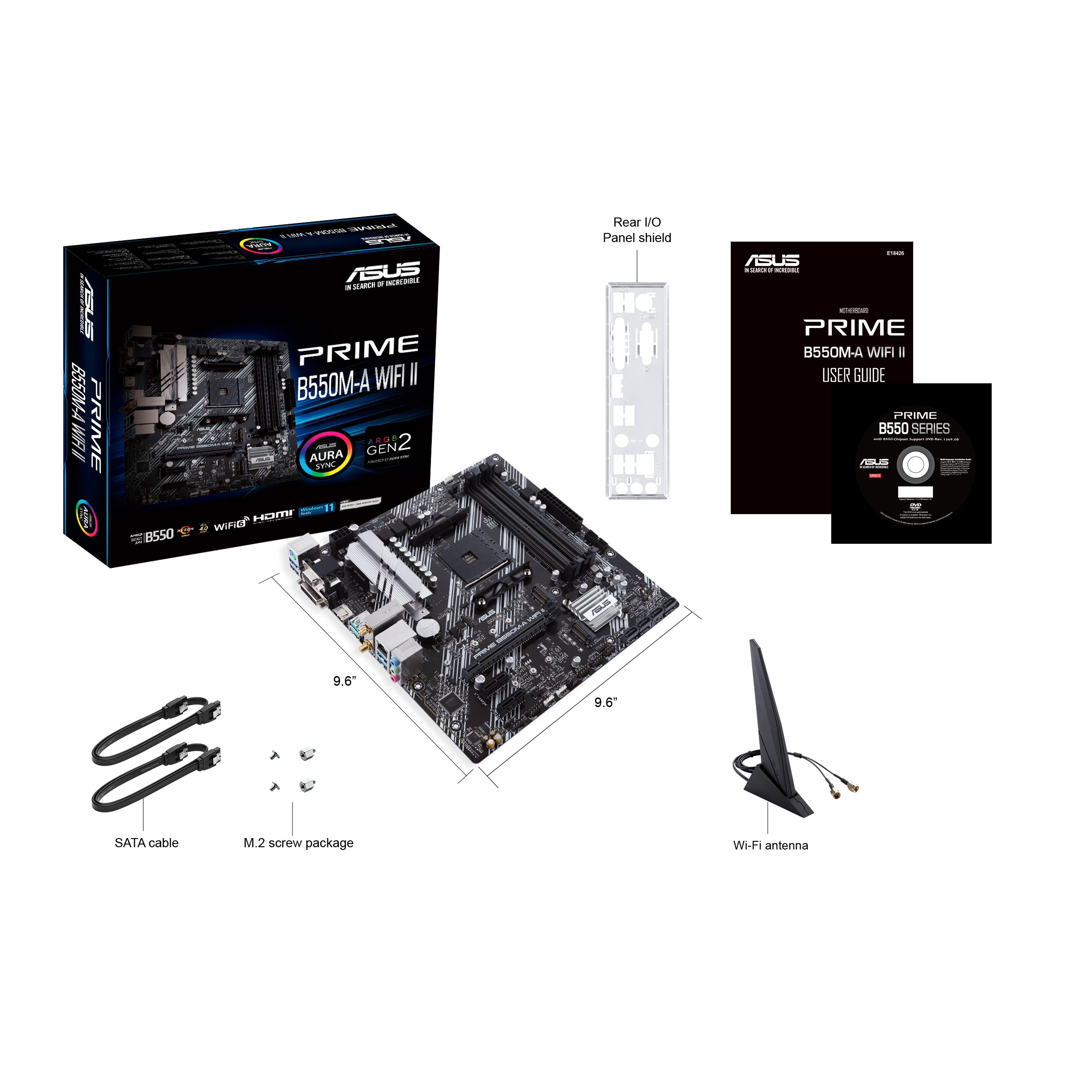 I FE B550M-A PRIME WIFI II - BSS0 - ASUS -E MAS a - PRIME B550M-A WIFI II - AURA SYR 11 HOIH WIFI - ASUS ad - | Cieca PRIME B550M-A WIFI II USER GUIDE PRIME B550 SERIES