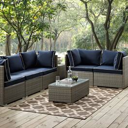 Modway - Cerelia Moroccan Trellis Indoor and Outdoor Area Rug - Light and Dark Beige