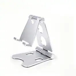 UUCOVER - Universal Adjustable Cell Phone Stand and Tablet Desk Mount Holder Aluminum Stand Anti-slip Foldable Bracket Kickstand - Silver