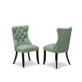 East West Furniture - Parson Dining Room Chairs - Black
