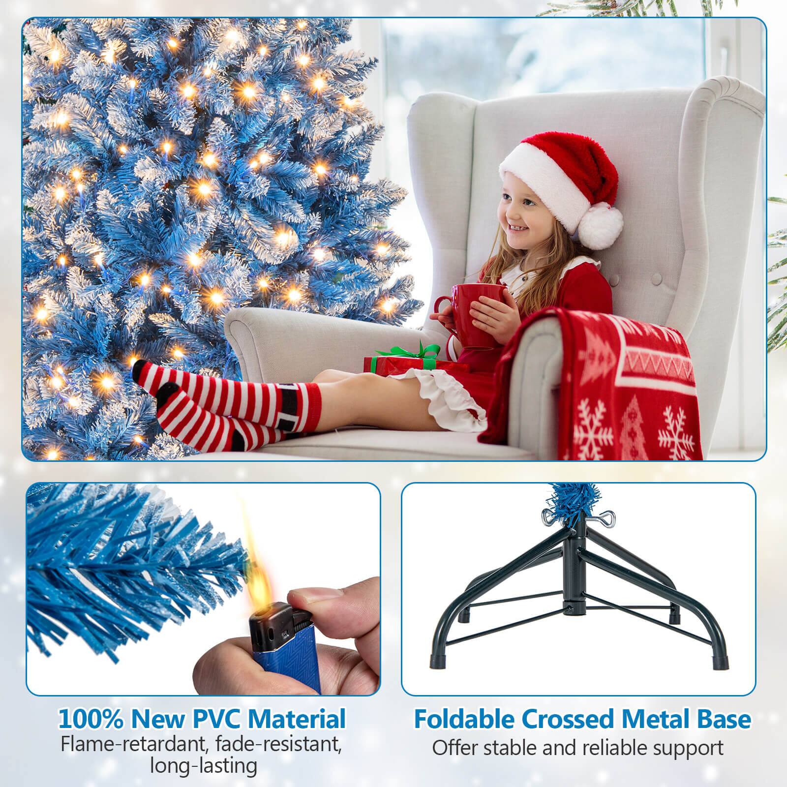 100% New PVC Material  
Flame-retardant, fade-resistant, long-lasting  

Foldable Crossed Metal Base  
Offer stable and reliable support