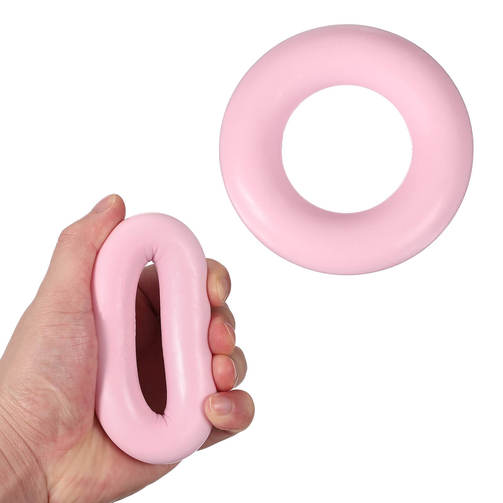 Front. Unique Bargains - Grip Strength Trainer Rings, Portable Hand Grip Strengthener Finger Forearm - For Workout Fitness, 3.5" & 10 LB - Pink.