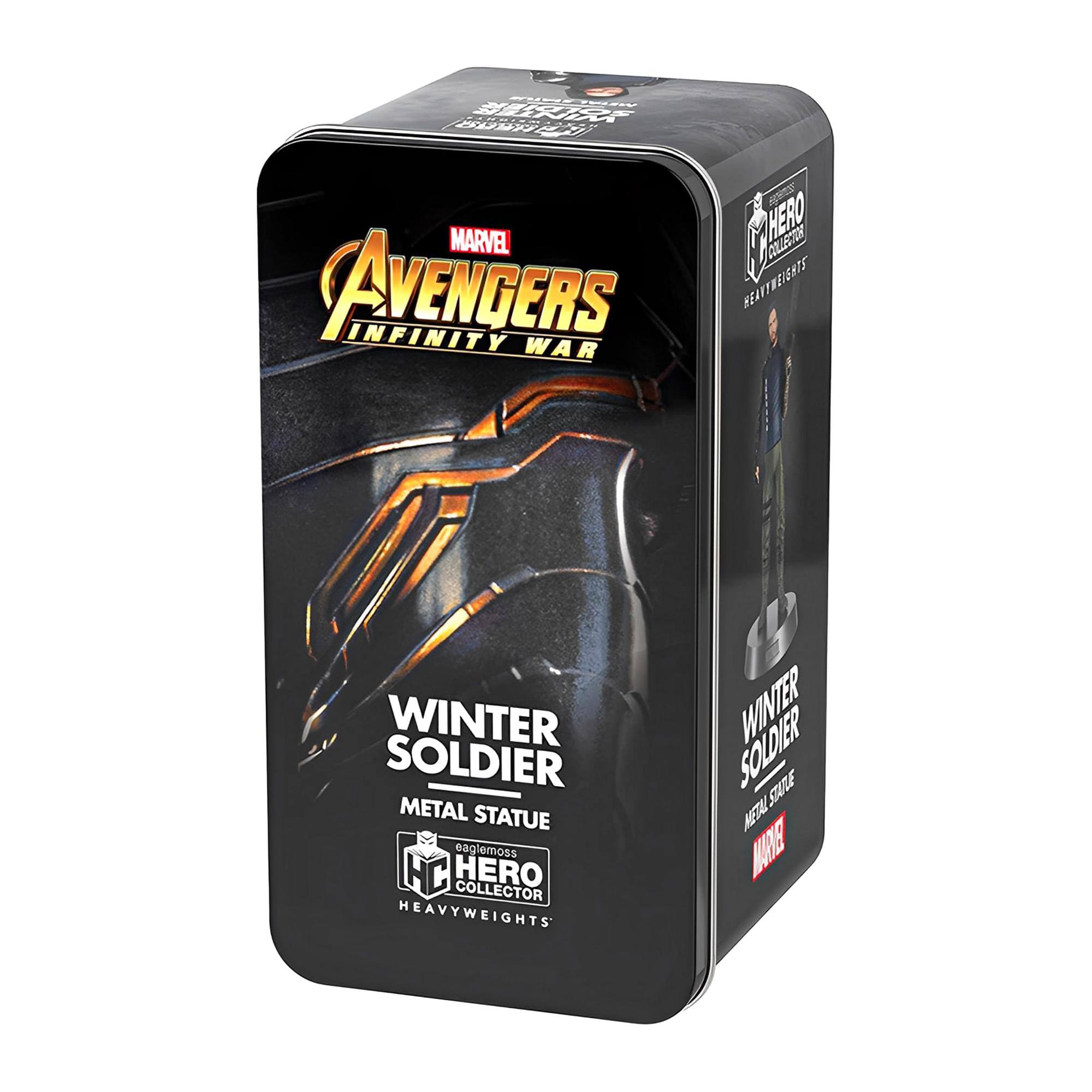 F X 2 AN MARVEL HERO COLLECTOR AAVENGERS INFINITY WAR WINTER SOLDIER METAL STATUE eaglemoss HERO COLLECTOR HEAVYWEIGHTS 1 WINTER SOLDIER STATUE METAL