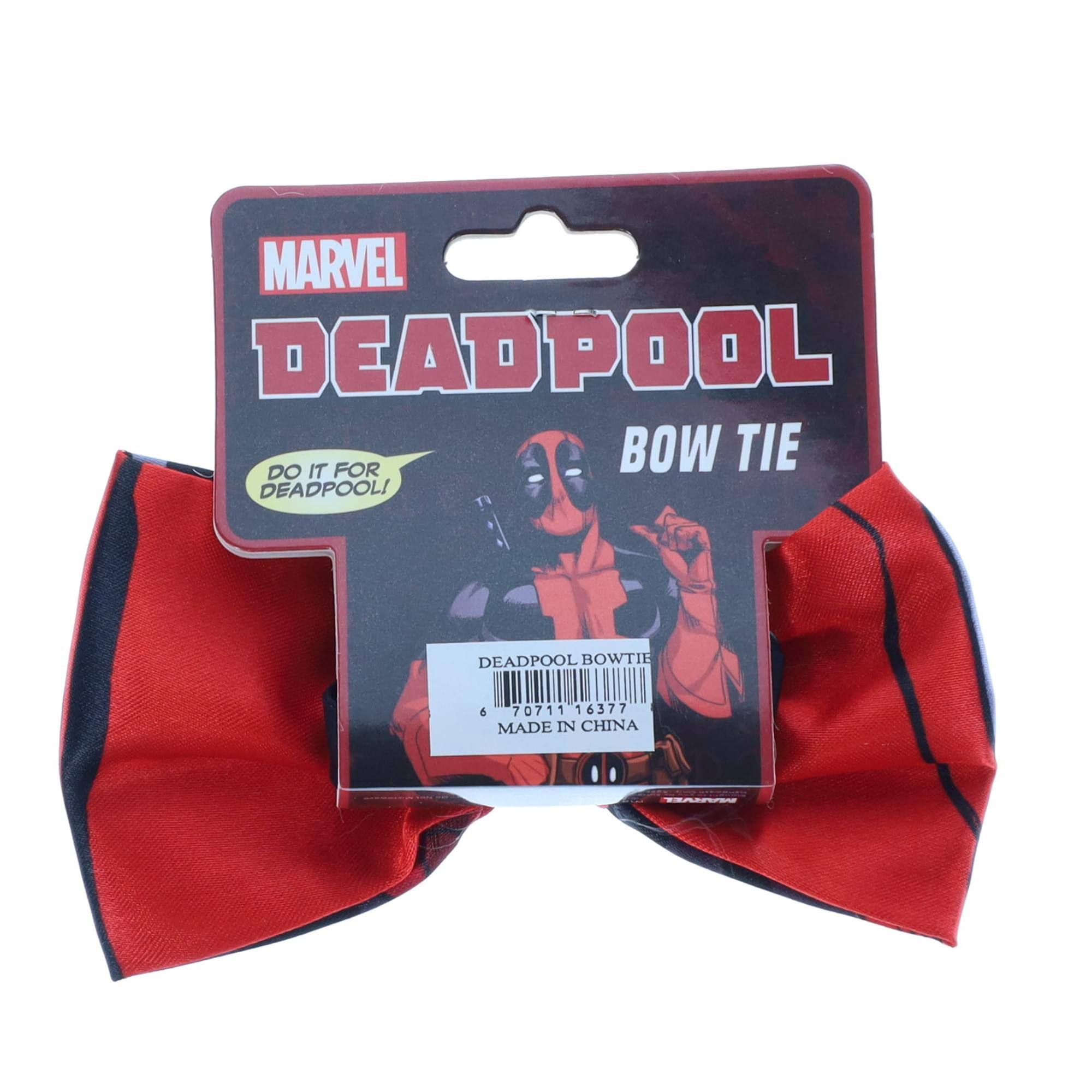 MARVEL DEADPOOL BOW TIE  
DO IT FOR DEADPOOL!  
DEADPOOL BOW TIE  
5 70711 16377  
MADE IN CHINA