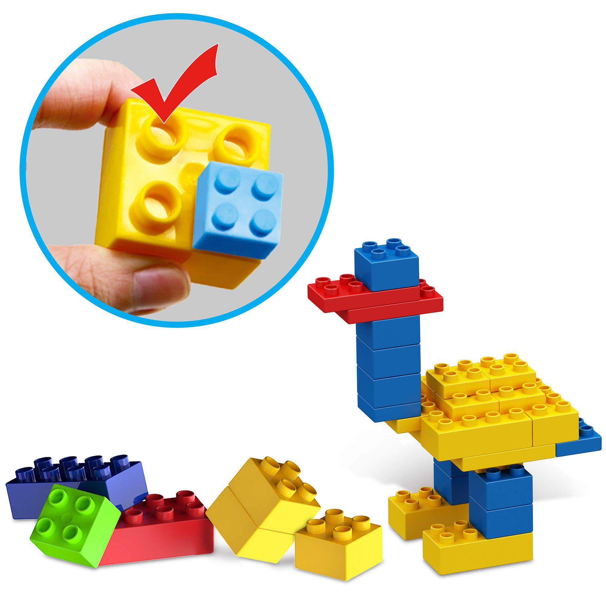 Alt View 3. PicassoTiles - PICASSO-TILES 150PCS Large Construction Brick Building Blocks, STEM Educational Toy Set, Creative Learning Playset.