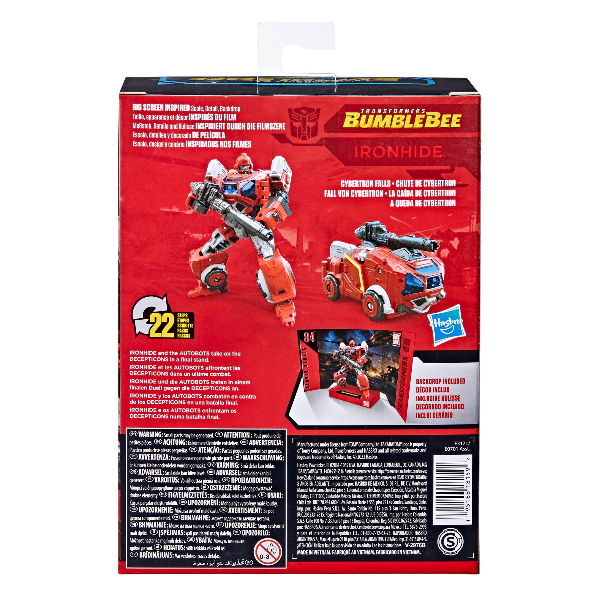 Angle. Transformers - Studio Series 84 Deluxe Transformers: Bumblebee Ironhide.