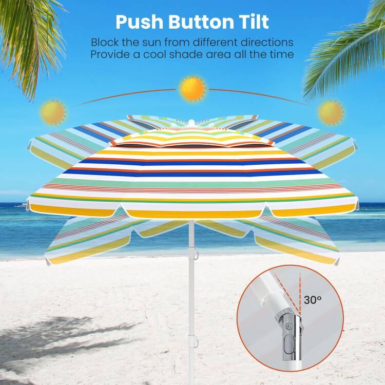 Push Button Tilt  
Block the sun from different directions  
Provide a cool shade area all the time  
30°