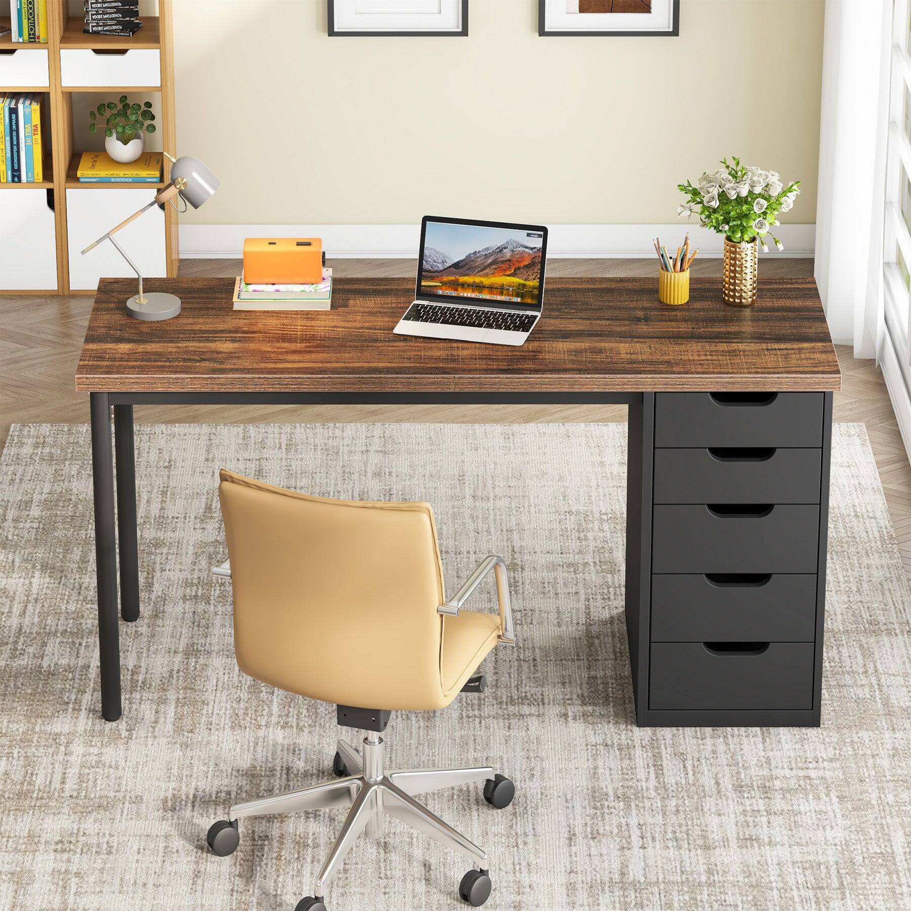 Tribesigns Office Computer Desk with Engineered Wood Construction, for ...