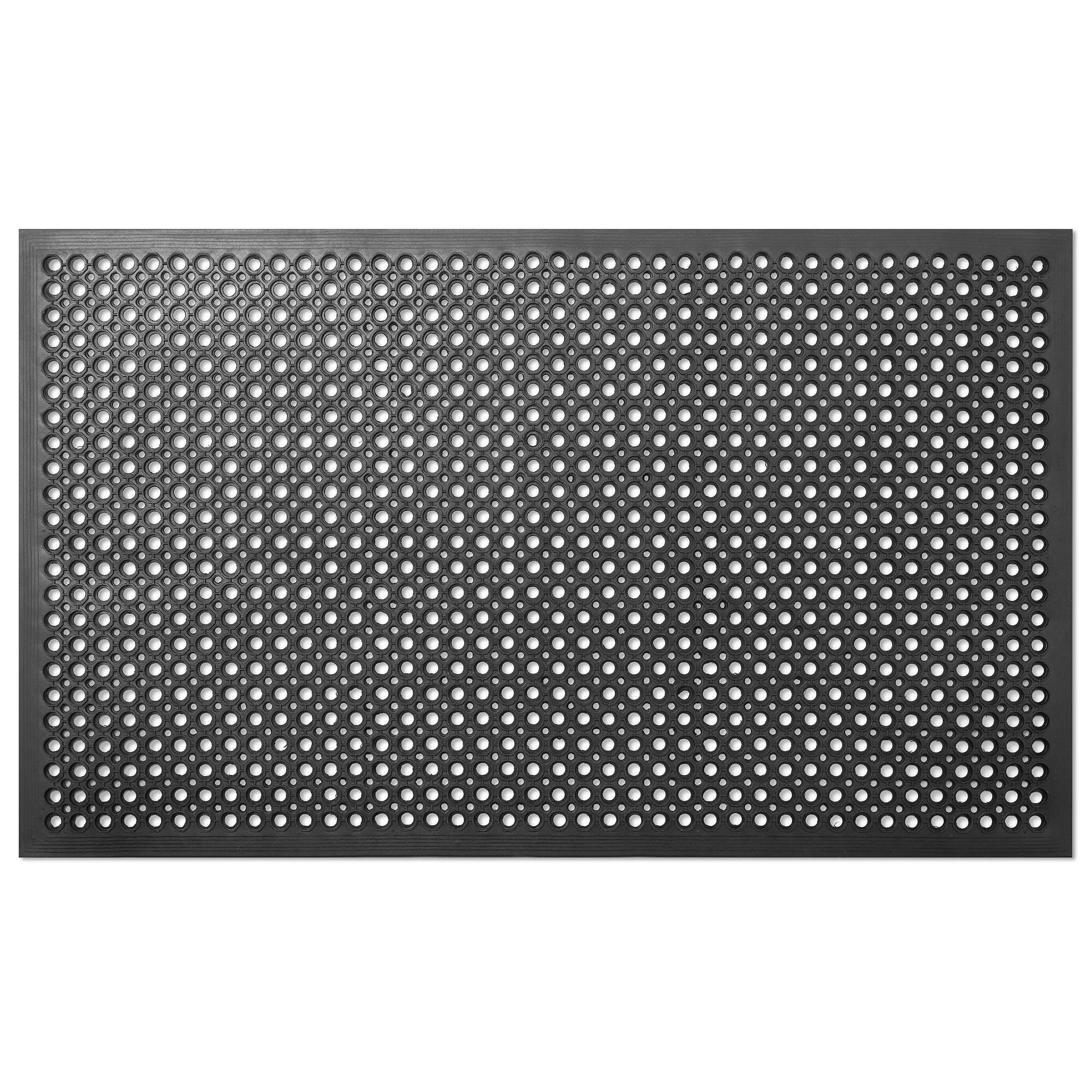 Alt View 1. GRIDMANN - Restaurant Floor Mats - Anti-Fatigue Non-Slip Rubber Drainage Mats - Black.