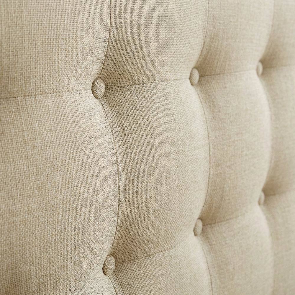 Back. FurniFact - Boucle Fabric Twin Headboard Soft Upholstery with Durable Frame Panel Design - Beige.