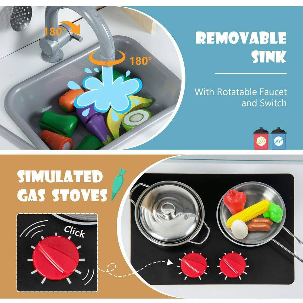 180° REMOVABLE SINK With Rotatable Faucet and Switch  
SIMULATED GAS STOVES  
Click