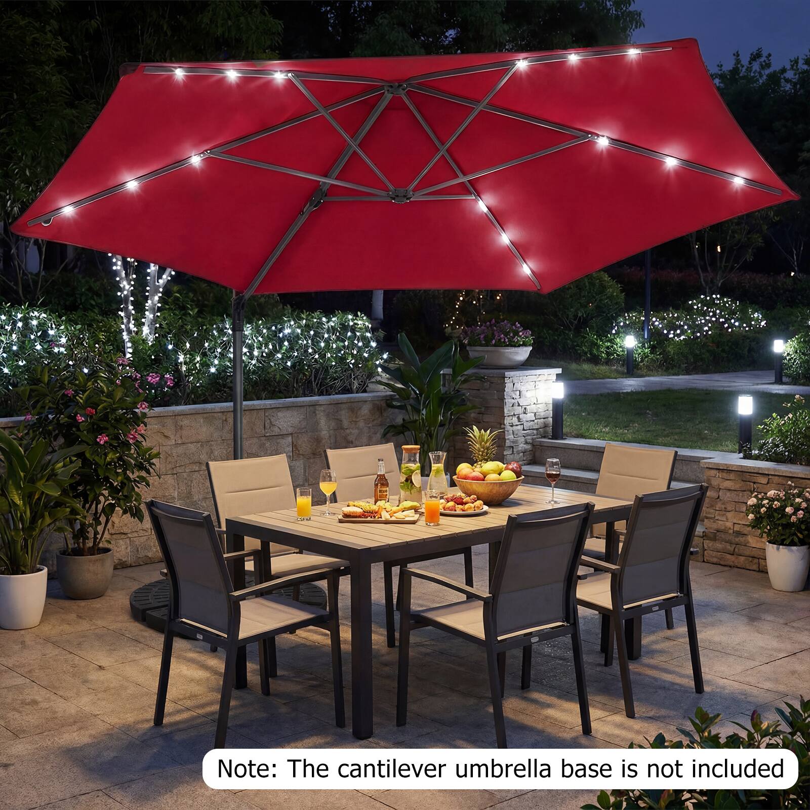 Note: The cantilever umbrella base is not included