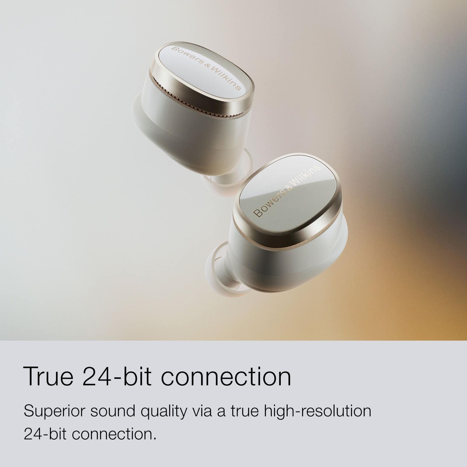 Bowers & Wilkins 8-bit connection Superior sound quality via a true high-resolution 24-bit connection.