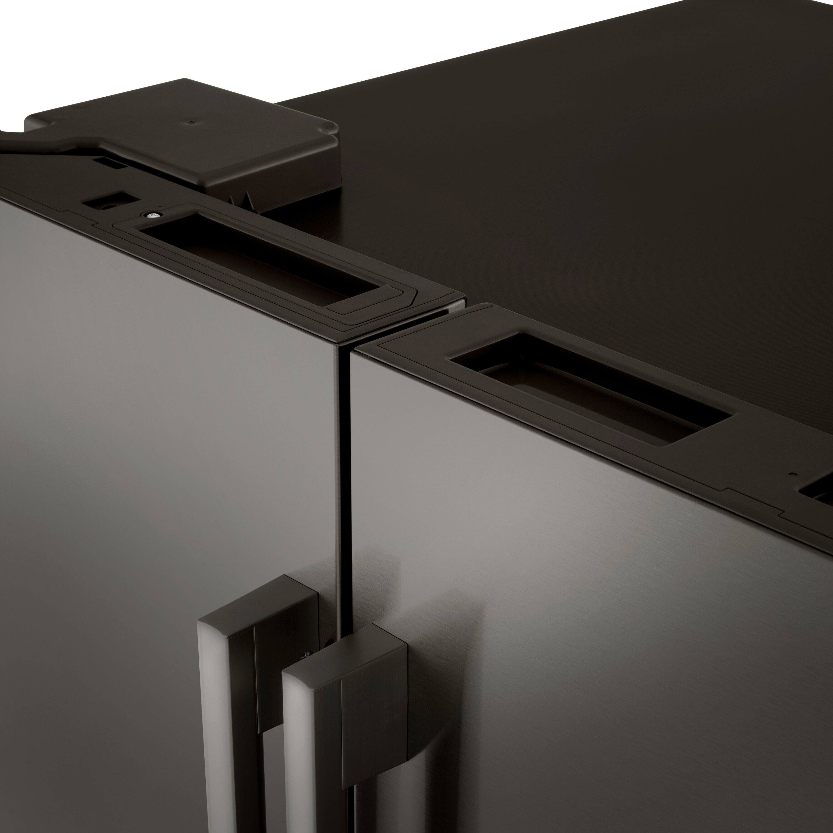 Alt View 6. LG - Standard-Depth MAX 24.5 Cu. Ft. Smart French Door Refrigerator with Dual Ice - PrintProof Black Stainless Steel.