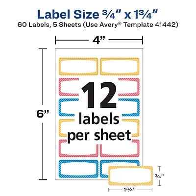 Avery Water Resistant Laser/Inkjet ID Labels on 4
