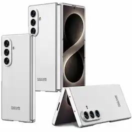 Dteck - Shockproof Hinge Protection Cover for Samsung Galaxy Z Fold 8 Ultra, Shockproof Hard PC Case - Silver