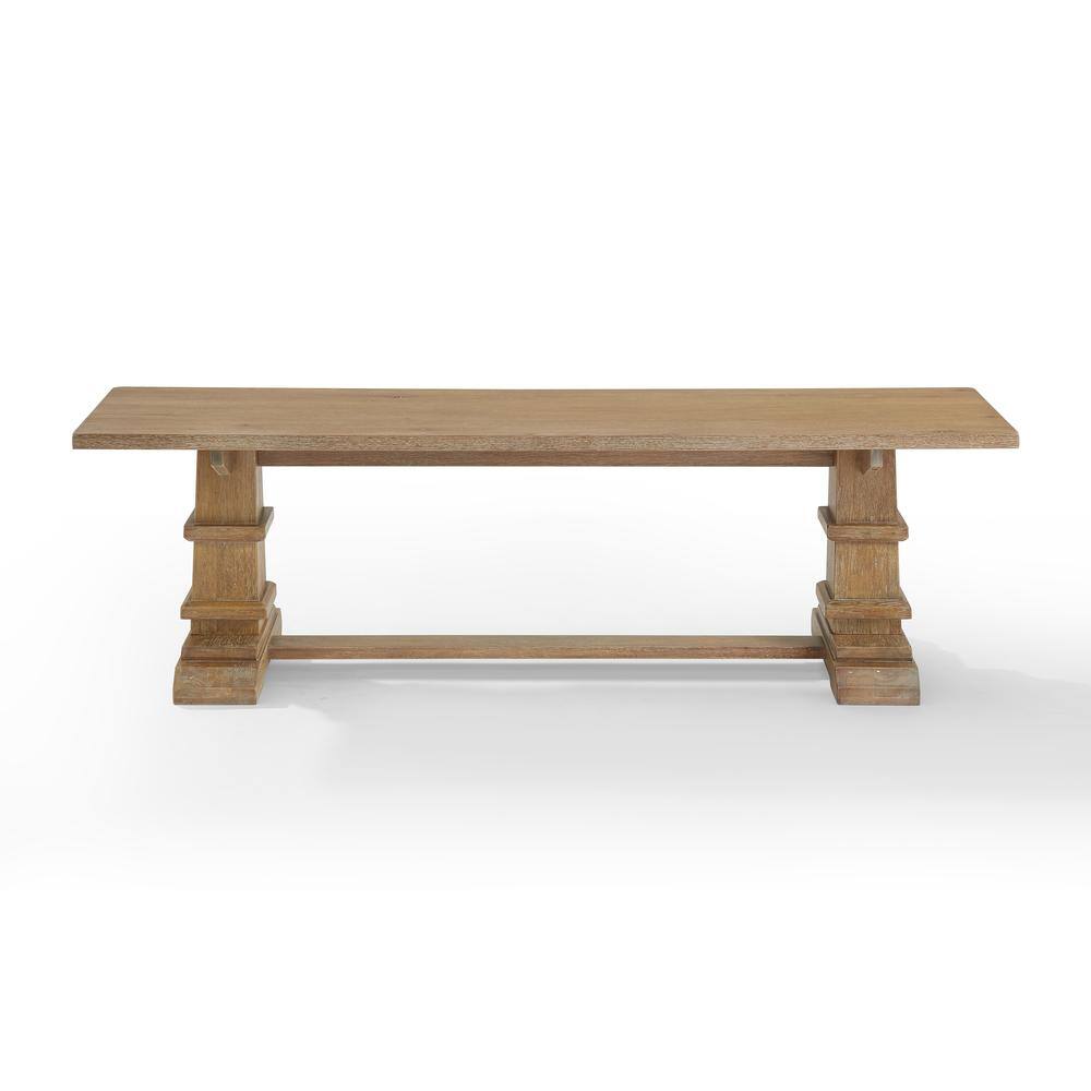 Left. Crosley Furniture - Joanna Dining Bench - Rustic Brown.