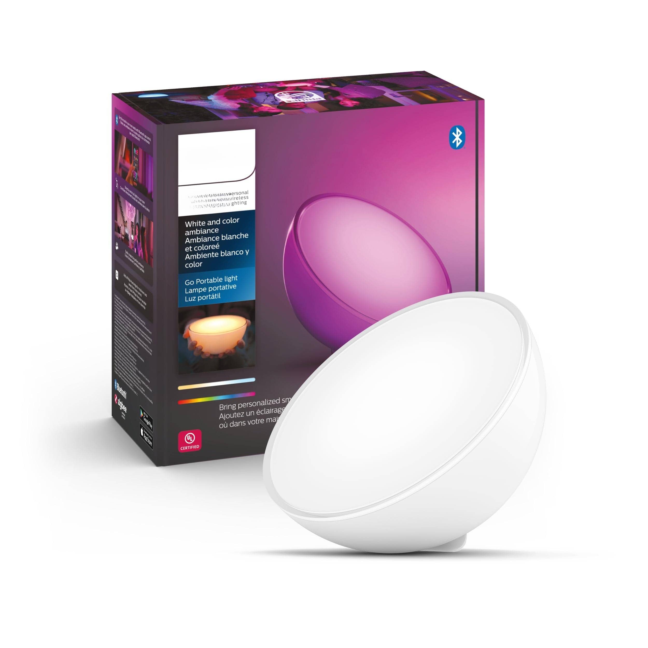 Dazzling Pops - Philips Hue Smart Portable Dimmable Table Lamp Color Ambiance LED Color Changing Light Indoor Outdoor - Go