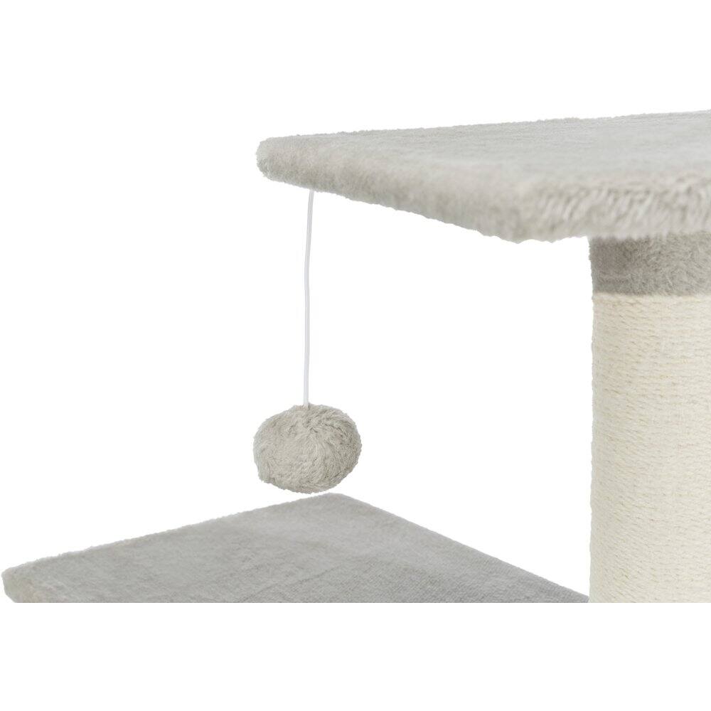 Back. TRIXIE - Abby Plush 4-Level Cat Tree with Sisal Scratching Posts Condo & Cat Toy - Gray.