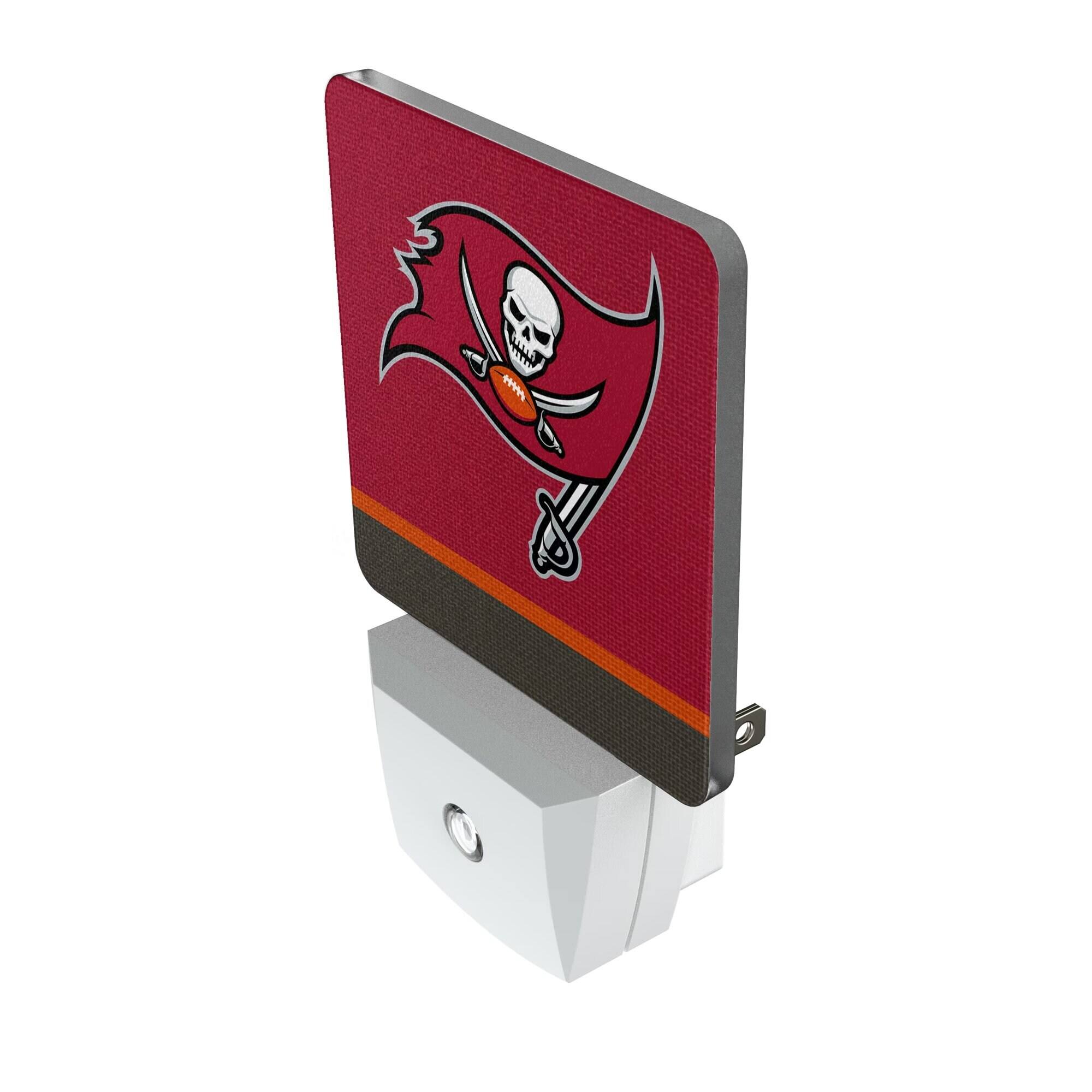 Alt View 1. Keyscaper - Tampa Bay Buccaneers Stripe Design Nightlight 2-Pack - Multicolor.