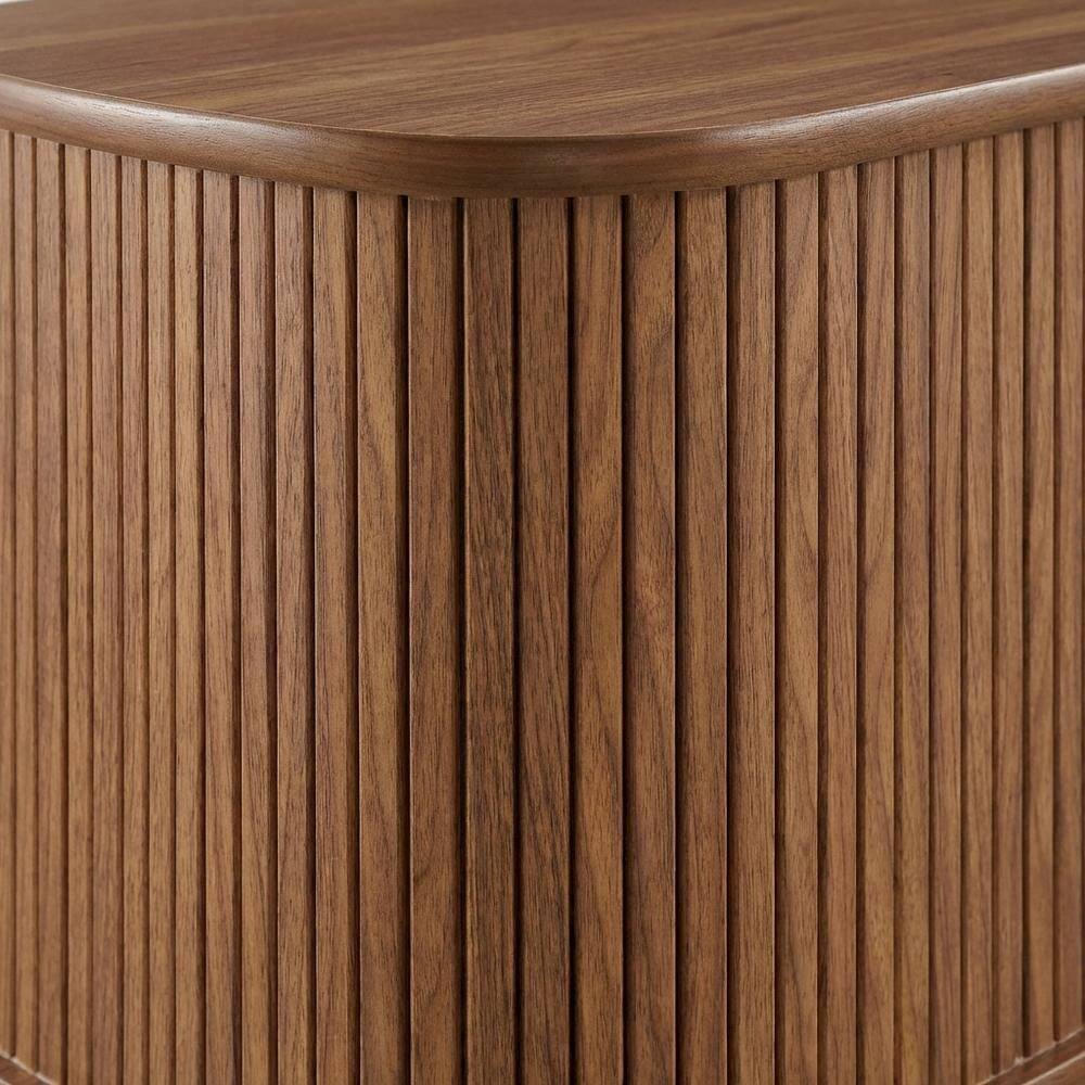 Alt View 1. FurniFact - Brown wood TV stand with sleek design and sturdy construction - Brown.