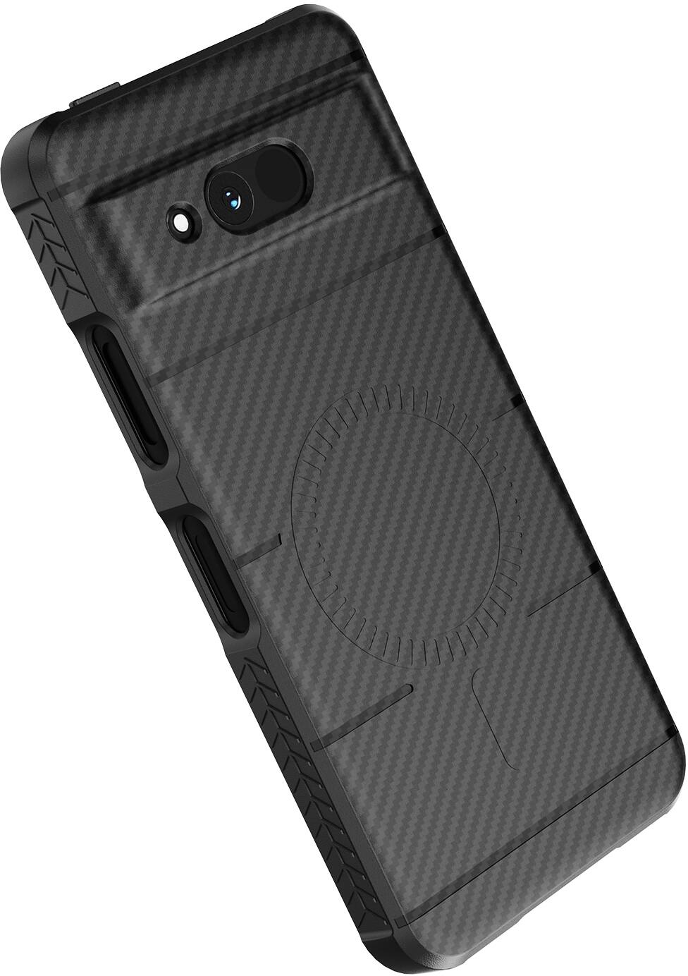 Alt View 9. Nakedcellphone - Case for Sonim XP Pro Thermal 5G Phone - Compatible with MagSafe - Carbon Fiber.
