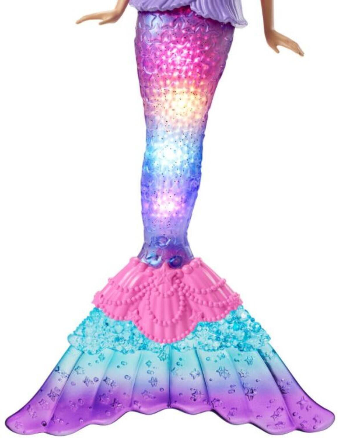 Alt View 3. Mattel - Barbie Dreamtopia Twinkle Lights Mermaid, Blonde with Pink Streaks   - Collectibles - Multicolor.