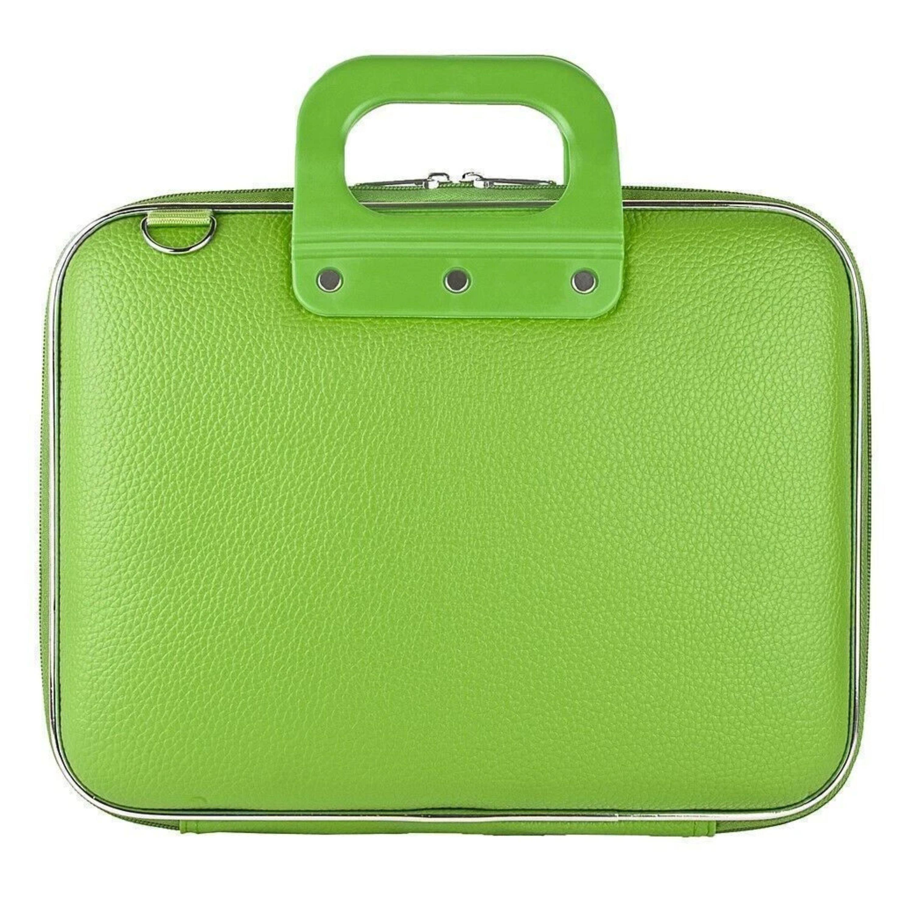 Left. Kitcheniva - Leather Laptop Case Shoulder Bag For 14" Laptop Green - Green.