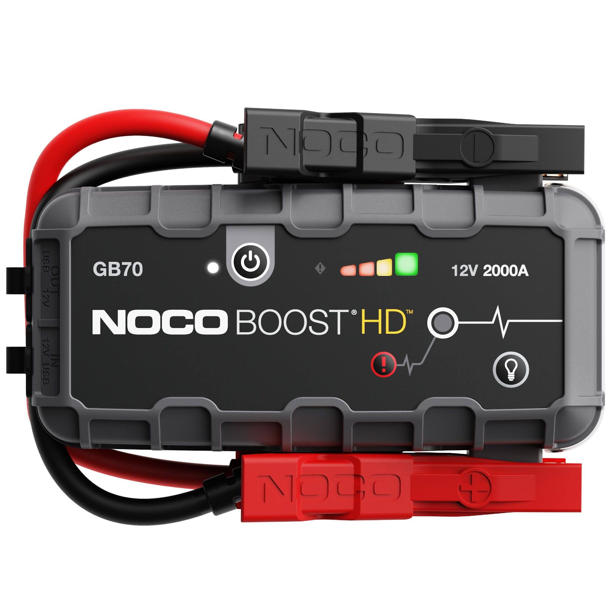 NOCO BOOST HD  
GB70  
12V 2000A  
USB IN  
USB OUT  
12V IN  
12V OUT
