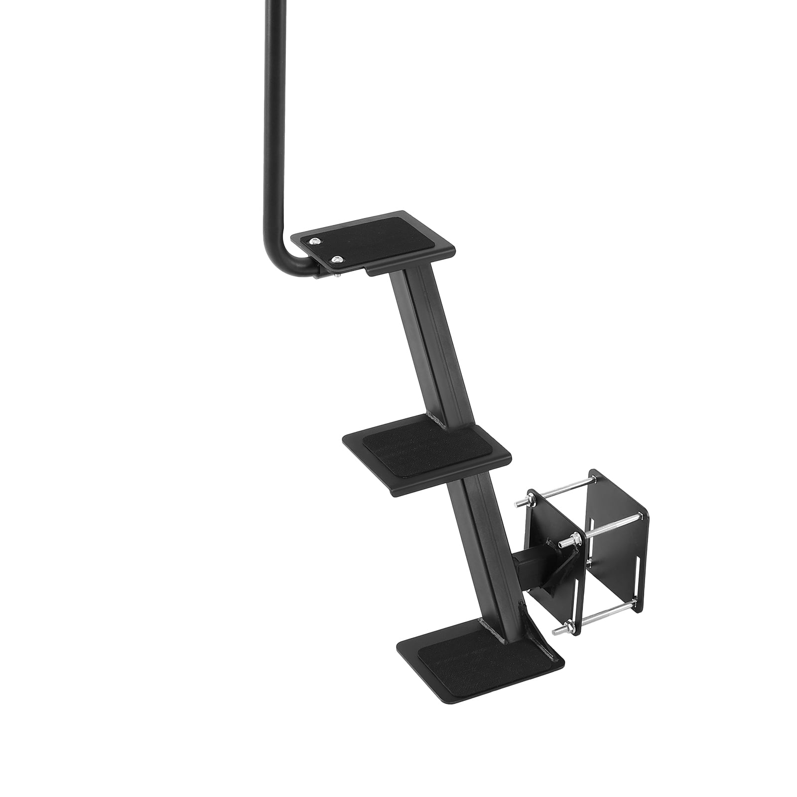 VEVOR - Boat Trailer Steps, 3-Step, Heavy-Duty Boat Trailer Steps with Handle, Non-Slip Surface, 3 Mounting Angle Options - Black