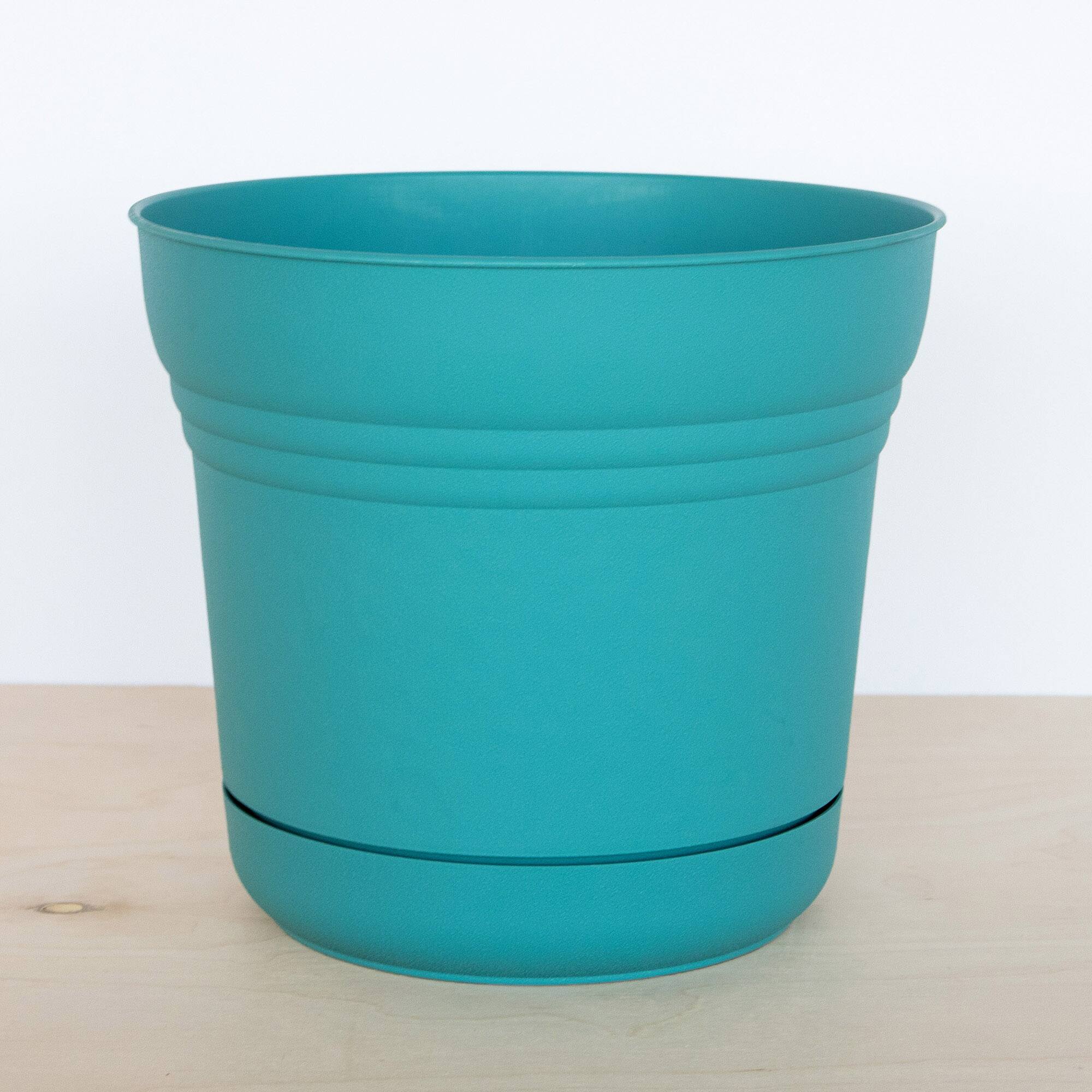 Alt View 7. Bloem - Bermuda Teal 12" - Saturn Pot Planter.